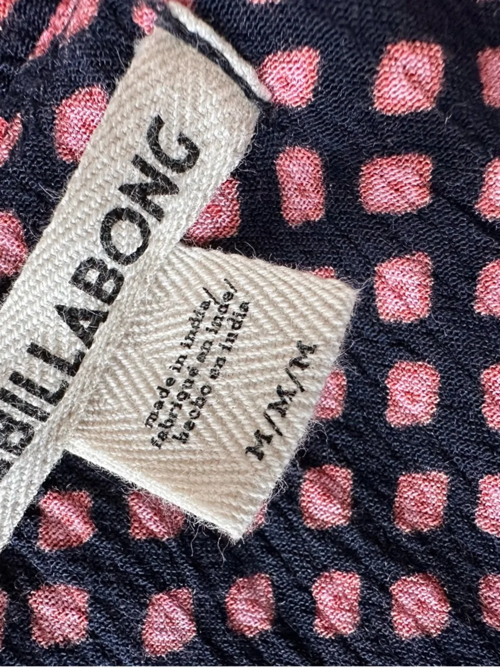 Billabong Done Down Pink and Navy Printed Spaghetti-Strap Mini Dress - Picture 7 of 7